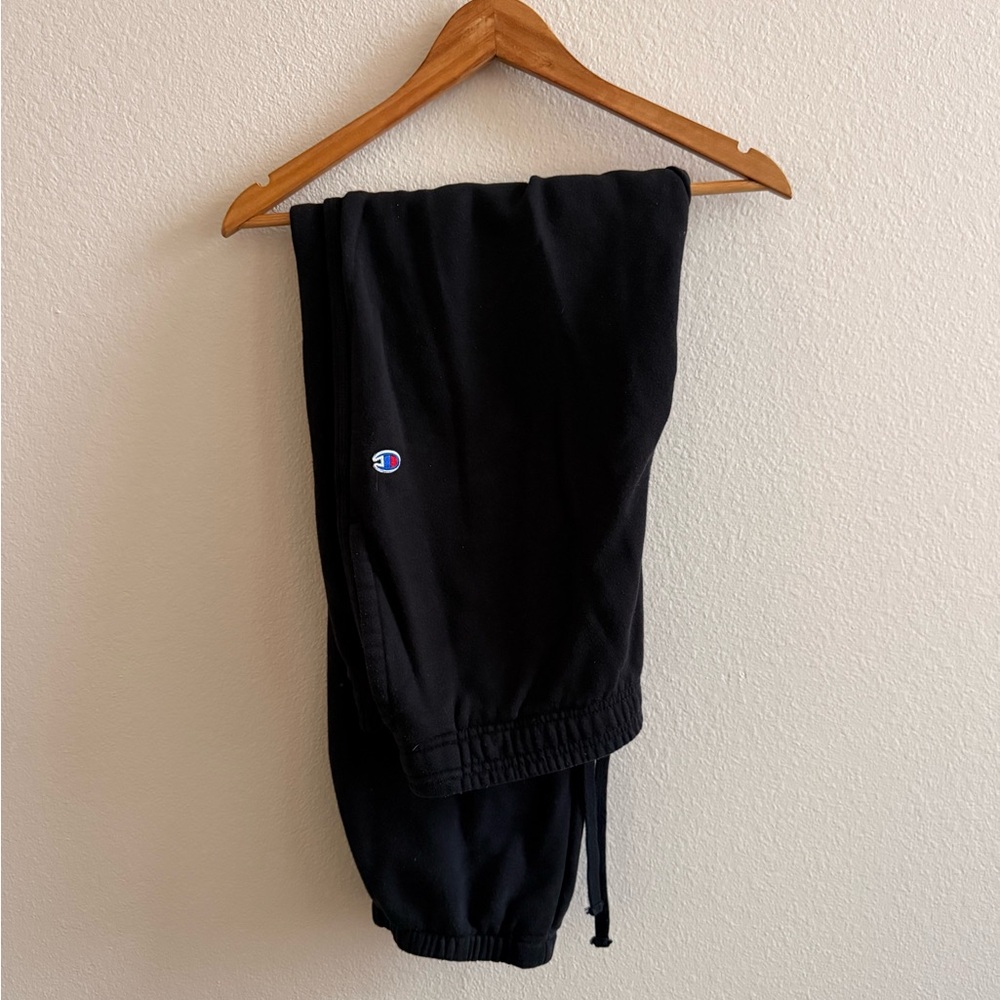 Champion Black Kids Logo Jogger Sweatpants